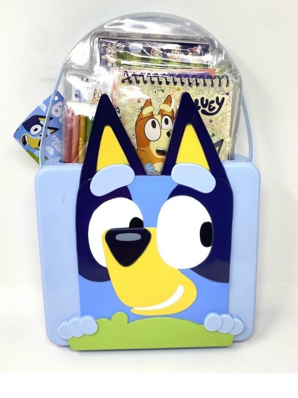 Bluey Kids Activity Kit - Light Blue Character Carry Case with Art Supplies